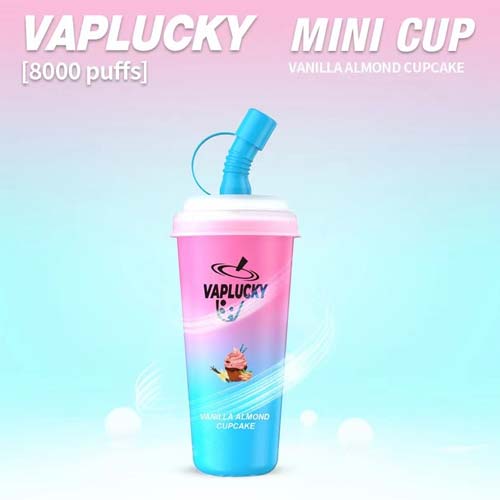 VAPLUCKY-MINI-CUP-8000-PUFFS-DEVICE-–-VANILLA-ALMOND-CUPCAKE